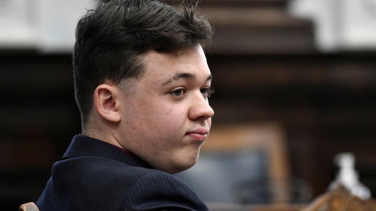 Kyle Rittenhouse listens as the his attorneys speak to the judge during his trial at the Kenosha County Courthouse in Kenosha, Wisconsin November 2, 2021. Sean Krajacic/Pool via REUTERS
