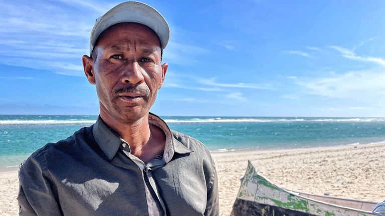 Henri Claude, the village leader of Faux Cap, on the Madagascar coast