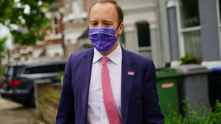 File photo dated 17/06/21 of former Health Secretary Matt Hancock outside his home in north-west London, the day after a series of WhatsApp exchanges were published, criticising him over coronavirus testing. Solicitor General Lucy Frazer said it was right "as a general principle" for the Information Commissioner&#39;s Office (ICO) to carry out an investigation into an alleged data breach surrounding revelations about former health secretary Matt Hancock&#39;s relations with an aide. Issue date: Friday J