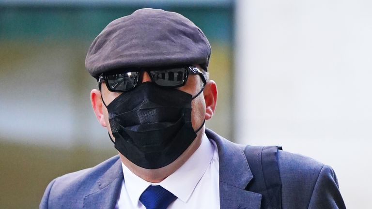 Pc Deniz Jaffer arrives at the Old Bailey in London, where he is appearing charged with misconduct in a public office. Picture date: Tuesday November 2, 2021.
