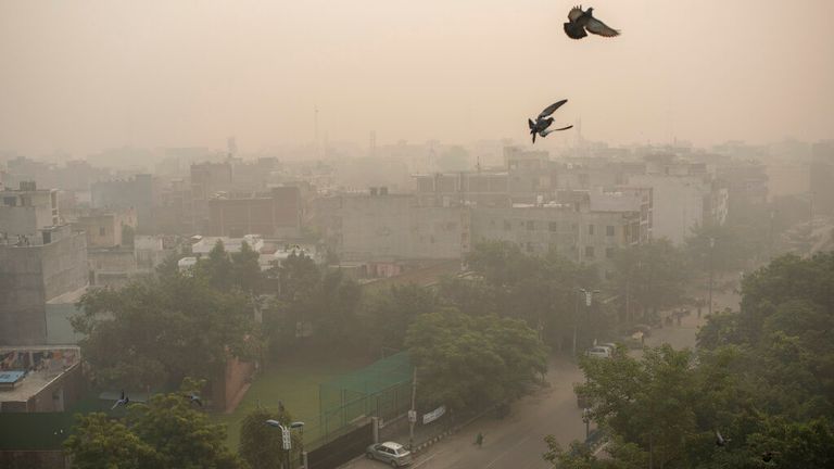 Pollution levels have worsened in India&#39;s capital city. Pic: AP