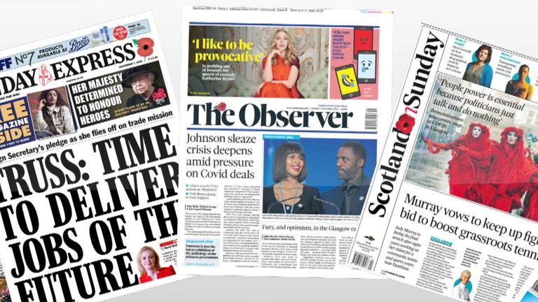 Sunday&#39;s national newspaper front pages