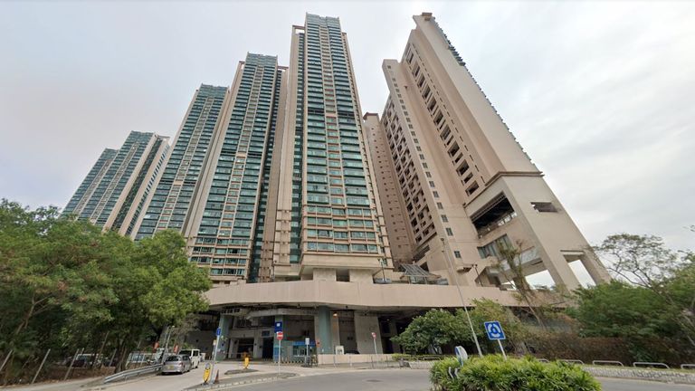 Patient zero is said by the Hong Kong authorities to live in the Rambler Crest blocks, in the suburb of Tsing Yi. Pic: Google Streetview
