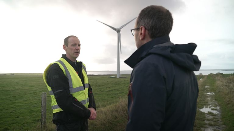 Adrian Bird manages the turbine for the Shapinsay Development Trust