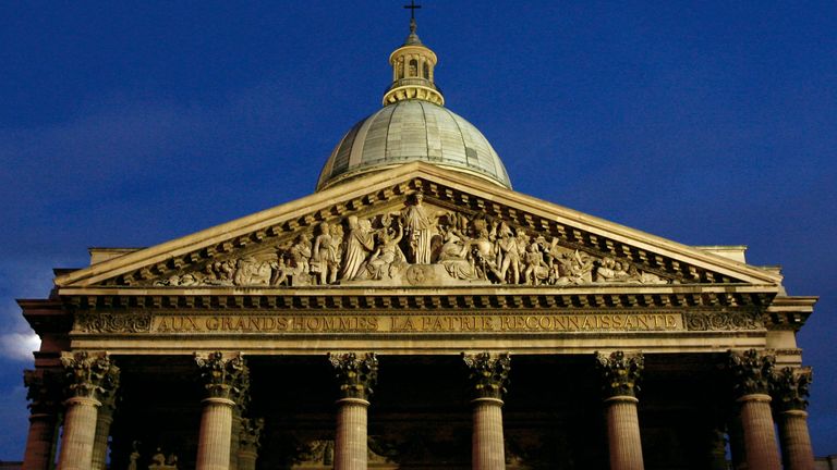 Vue générale du Panthéon à Paris