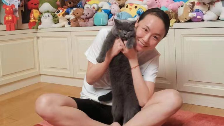 Peng Shuai in an image purportedly posted by the missing Chinese tennis player