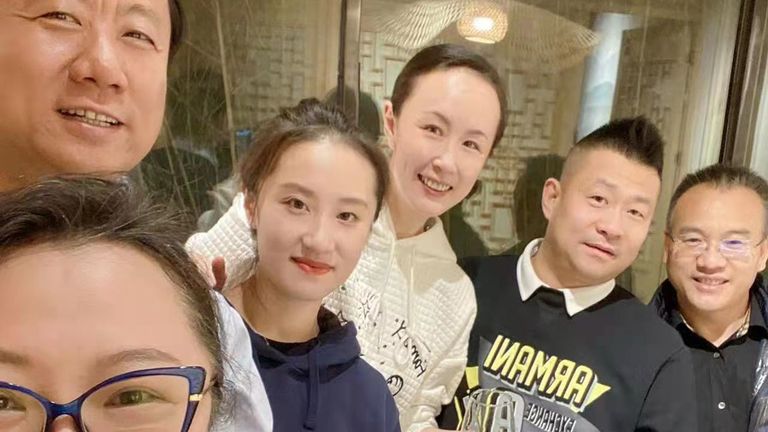 Images purport to show Peng Shuai in a restaurant. Pic: @li_ding1