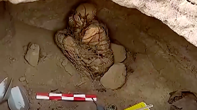 The mummy, whose gender was not identified, was discovered in the Lima region