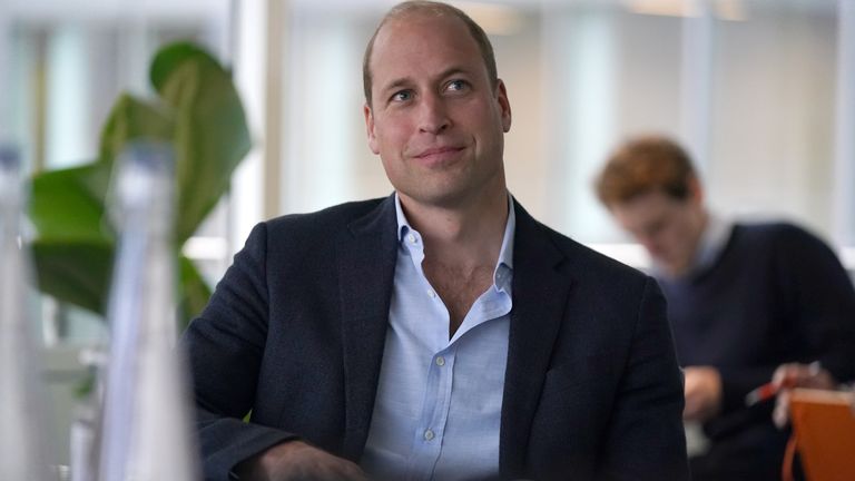 The Duke of Cambridge during a visit to Microsoft HQ in Reading to learn how new AI scanning technology can increase detection of illegal wildlife products being trafficked through international airports. Picture date: Thursday November 18, 2021.
