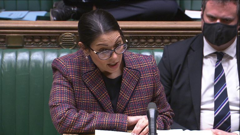 Priti Patel Migrant Question in the house of Commons 