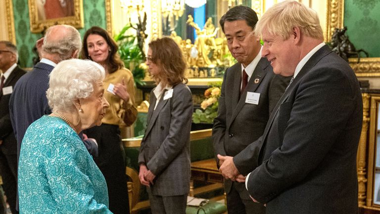 La reine a été photographiée pour la dernière fois publiquement lors d'une réception à Windsor pour les chefs d'entreprise et d'investissement internationaux en octobre