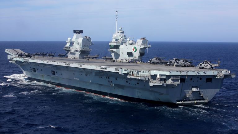 The Queen Elizabeth is the royal Navy&#39;s flagship Pic: AP