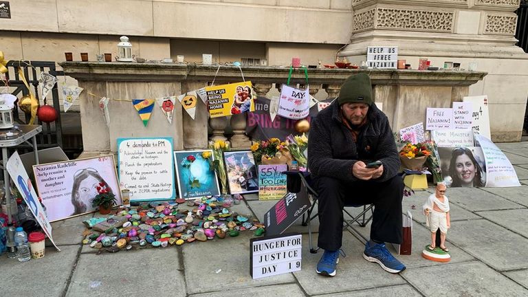 Richard Ratcliffe is on hunger strike trying to secure the release of his wife Nazanin, who is being held in Iran
