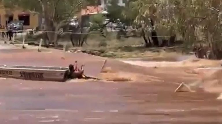 Man rescued from flood water in Australia