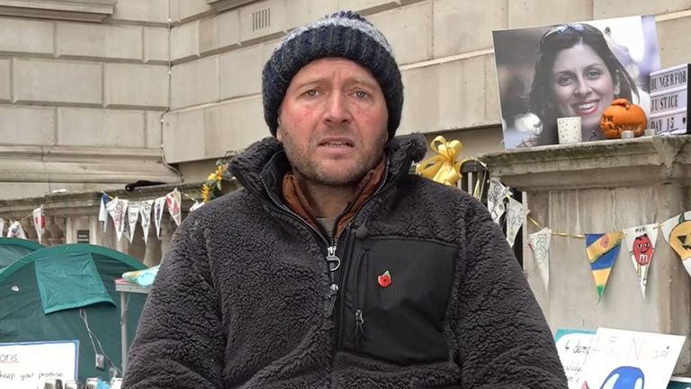 Richard Ratcliffe remains camped outside the foreign office