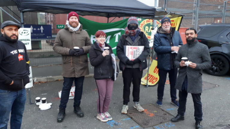 RMT described the strikes and pickets this morning as "rock solid"