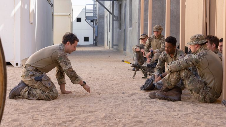 The exercise took place in a special training facility in the Mojave Desert