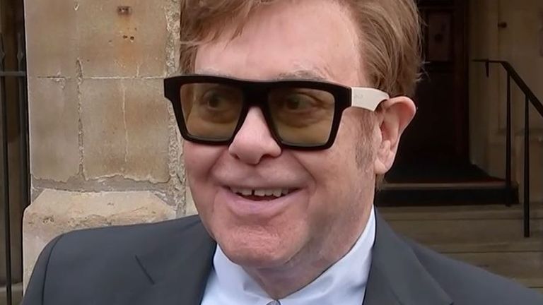 Sir Elton John receives the Order of the Companions of Honour