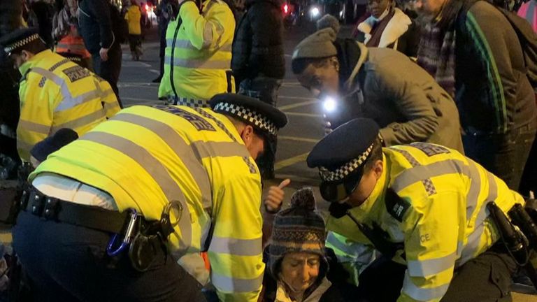 Insulate Britain protesters block London roads.