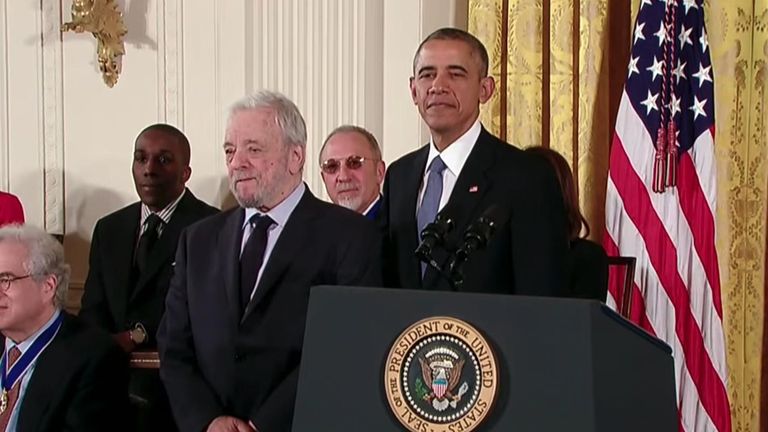 Stephen Sondheim receives Presidential Medal of Freedom in 2015