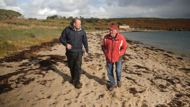 Steve Watt, from Council of the Isles of Scilly, with Dan Whitehead