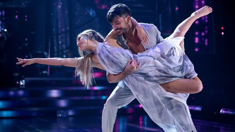 Rose Isling-Ellis and Giovanni Pernis surprised with a quiet element of one of their performances in Strictly Come Dancing. Photo: Ray Burmiston / BBC