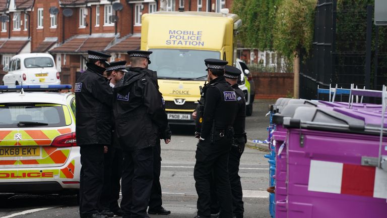 Police activity in Sutcliffe Street in the Kensington area of Liverpool, after an explosion at the Liverpool Women's Hospital killed one person and injured another on Sunday. Three men - aged 29, 26, and 21 - were detained in the Kensington area of the city and arrested under the Terrorism Act in connection with the incident. Picture date: Monday November 15, 2021.
