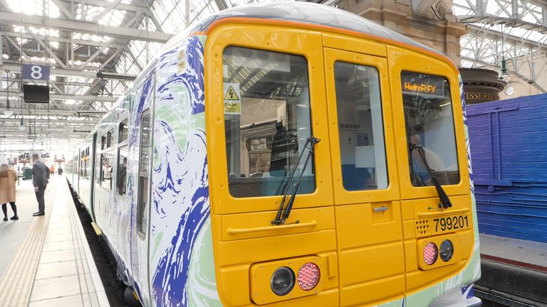 Glasgow Central is currently home to the world&#39;s first hydrogen-powered train. 