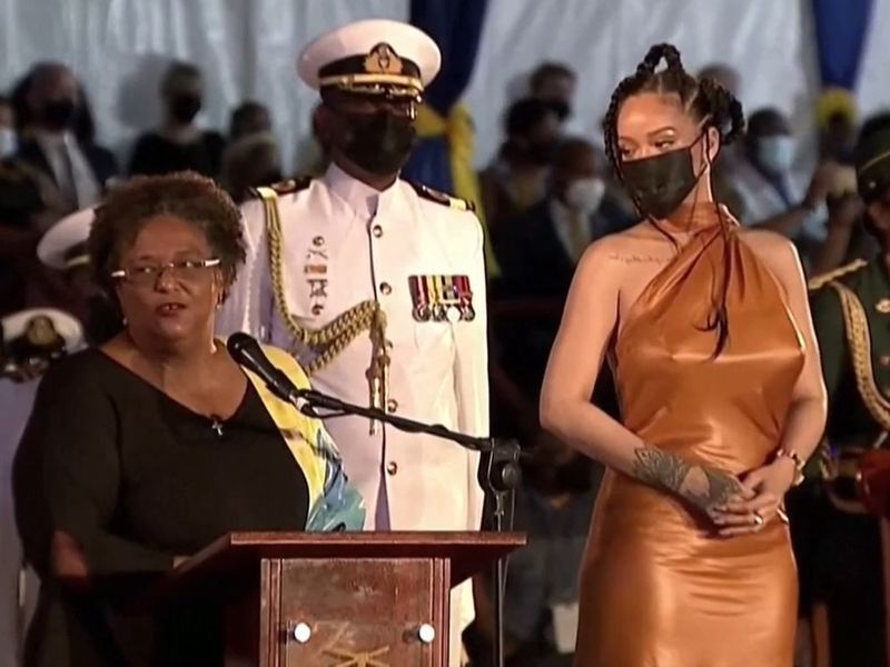 Rihanna declared a 'national hero' as Barbados celebrates becoming a  republic, World News