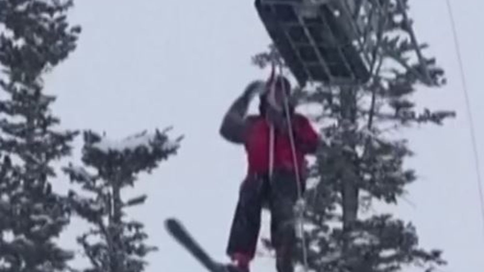 stuck on chair lift