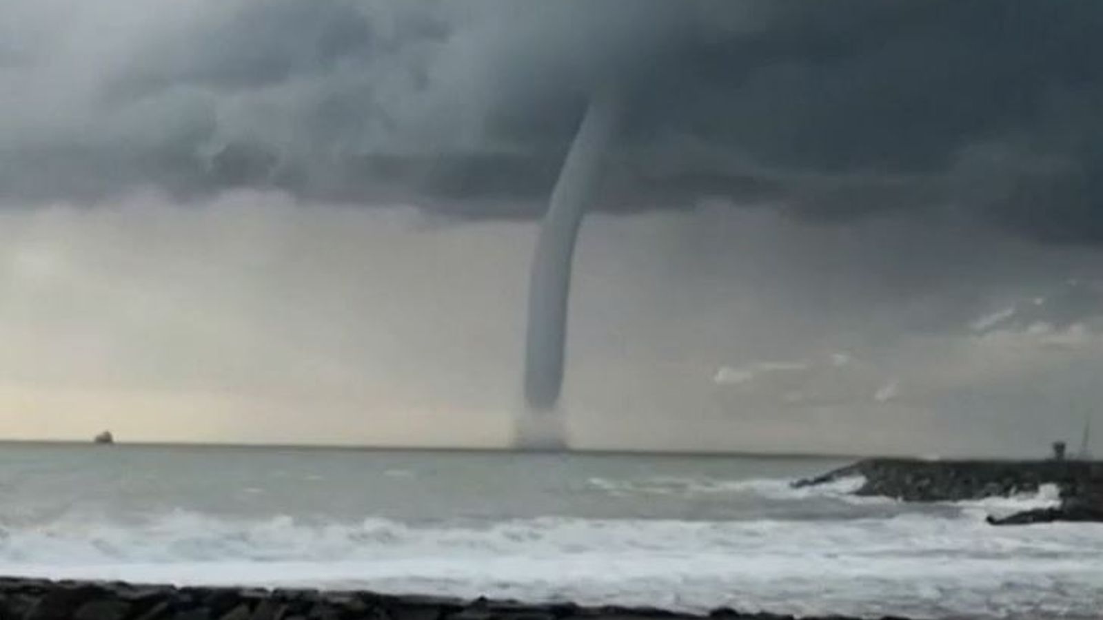 Video: Huge waterspout seen off Italian coast | Sky News