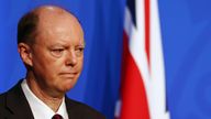 Chief Medical Officer for England Chris Whitty at a press conference in London&#39;s Downing Street after ministers met to consider imposing new restrictions in response to rising cases and the spread of the Omicron variant. Picture date: Wednesday December 8, 2021.    