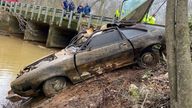 A car thought to belong to Kyle Clinkscales, who went missing in 1976 in Georgia/Alabama. Pic: Troup County Sheriff