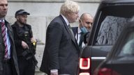 Prime Minister Boris Johnson leaves Downing Street in London. He has been warned he is in "last orders time" after the Liberal Democrats overturned a massive Tory majority to win the North Shropshire by-election. Picture date: Friday December 17, 2021.
