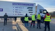 The first &#39;bootcamp&#39; for would-be HGV drivers began on Thursday in south London. Pic: DfE