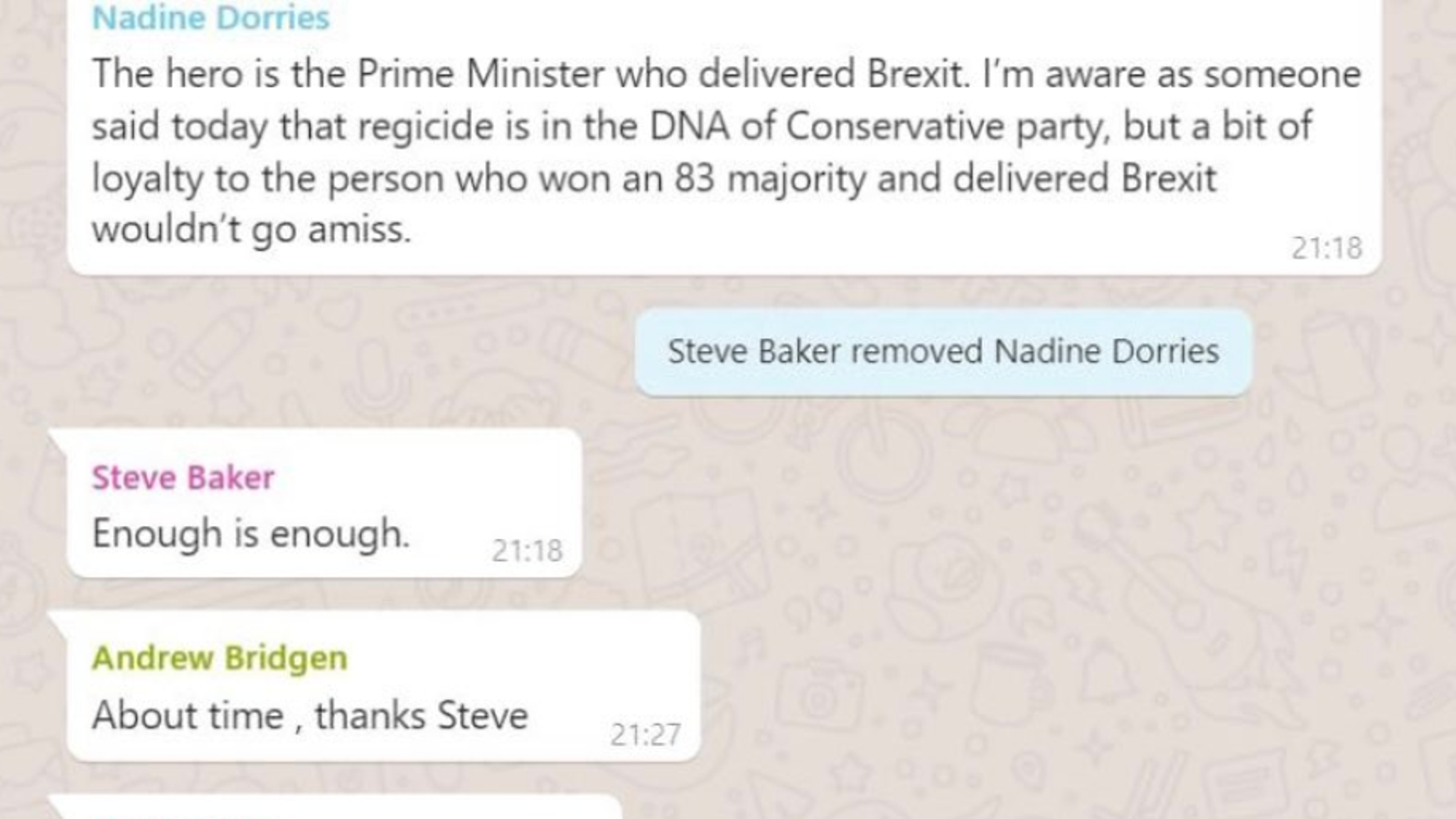 Nadine Dorries 'kicked Off' Tory MPs' WhatsApp Group After Defending ...