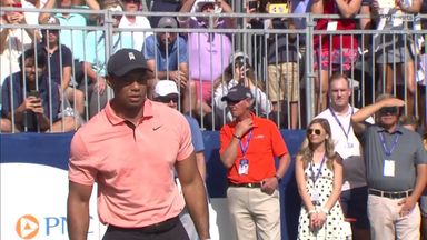 Tiger's first drive back on Tour
