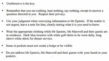 Ghislaine Maxwell's 'handbook' revealed: 'You see nothing, hear nothing