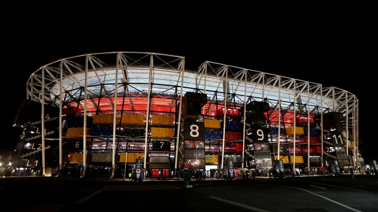 The newly renamed 974 Stadium is one of the arenas that Qatar hopes to dismantle after the tournament in a bid to improve sustainability