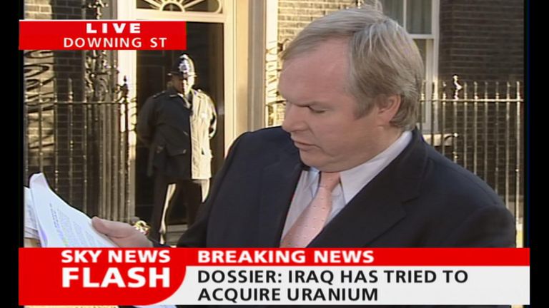Adam boulton Long read / VT
AB DOCO ADAM BOULTON DOSSIER LIVE 240902
Nice on air adam reading the case for war with Iraq dossier live at downing st 