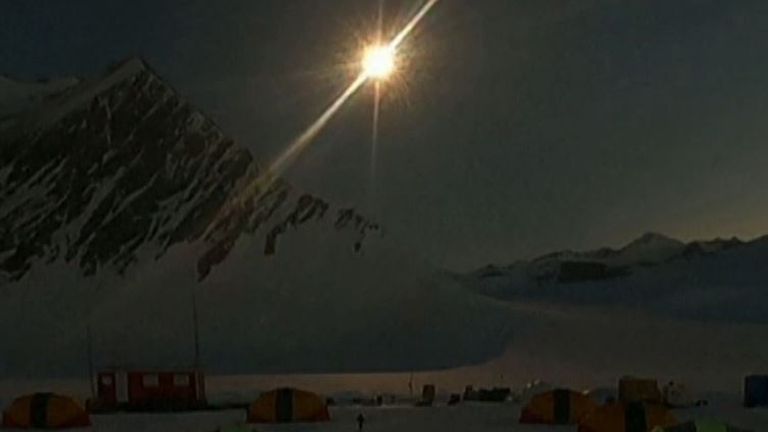 Total solar eclipse seen from Antarctica