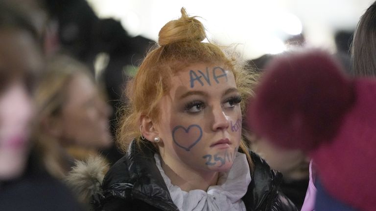 People take part in a vigil in Liverpool city centre for 12-year-old Ava White, who was fatally stabbed