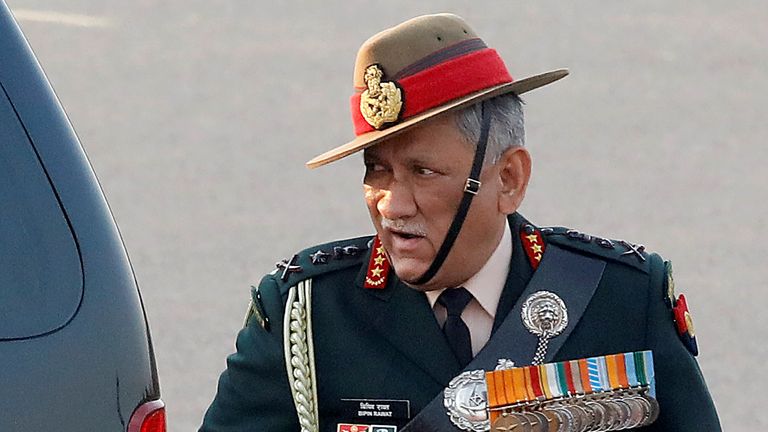 Indian Army chief General Bipin Rawat