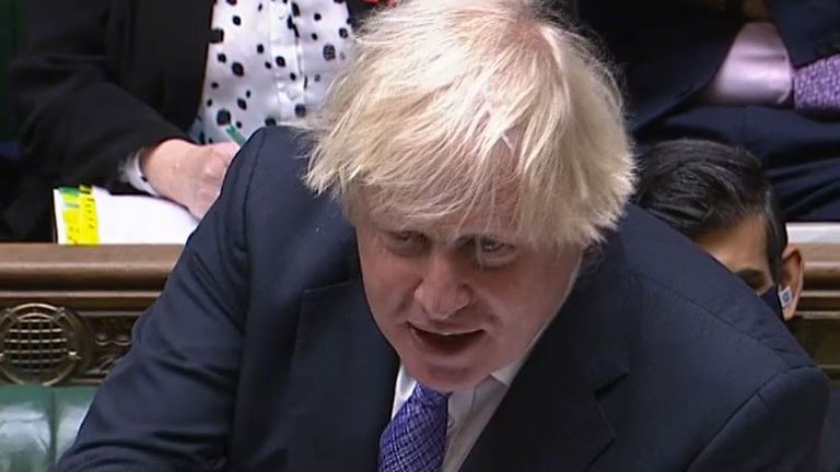 Boris Johnson says that Labour&#39;s preoccupations in PMQs are irrelevant