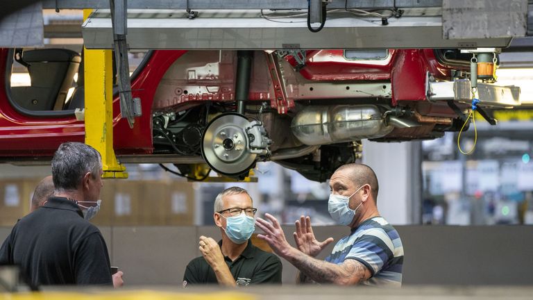 Generic stock pictures of the Astra assembly line at Vauxhall&#39;s plant in Ellesmere Port, Cheshire. Picture date: Tuesday July 6, 2021.