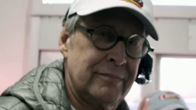 Chevy Chase pops up working at a drive-thru
