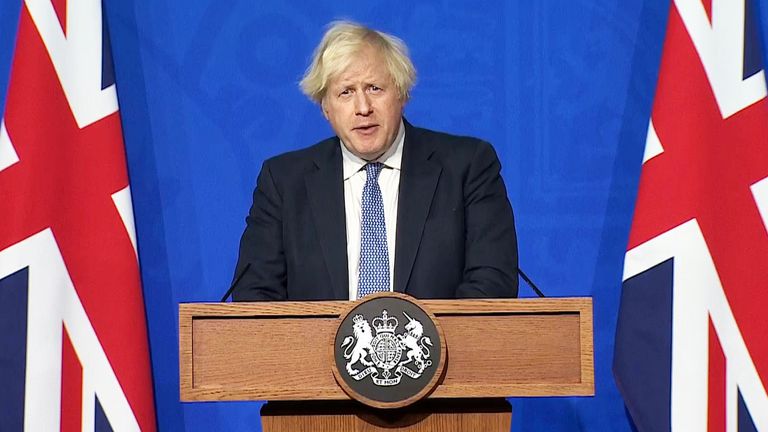 Boris Johnson leads the coronavirus Downing Street briefing