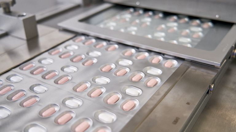 Paxlovid, a Pfizer&#39;s coronavirus disease (COVID-19) pill, is seen manufactured in Ascoli, Italy