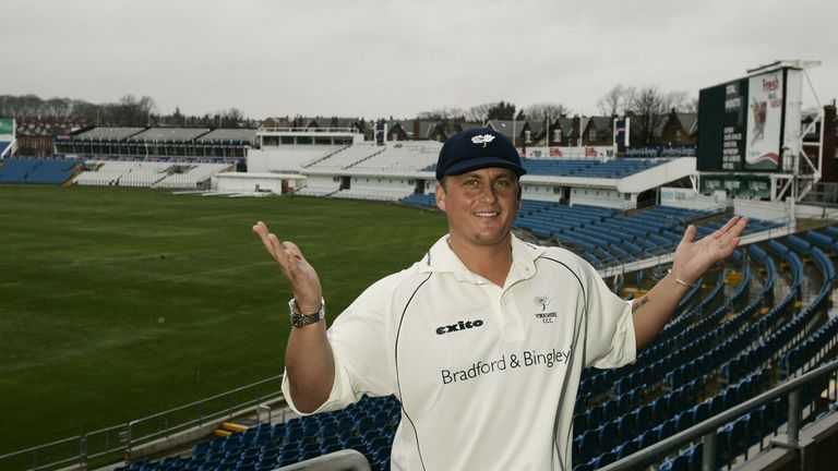 Cricket - Yorkshire CCC - Darren Gough Press Conference - Headingley - 28/2/07 Darren Gough poses at Headingley Stadium after being announced as Yorkshire Cricket Club&#39;s captain for the forthcoming season Mandatory Credit: Action Images / John Sibley
