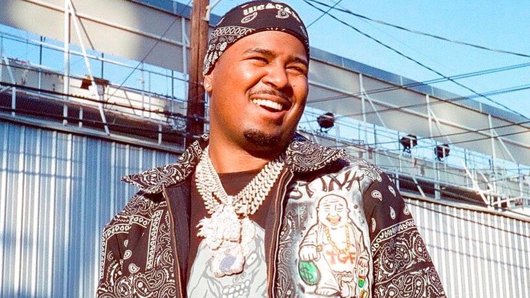 Drakeo the Ruler outside a recording studio in Los Angeles in March 2021. Pic: AP